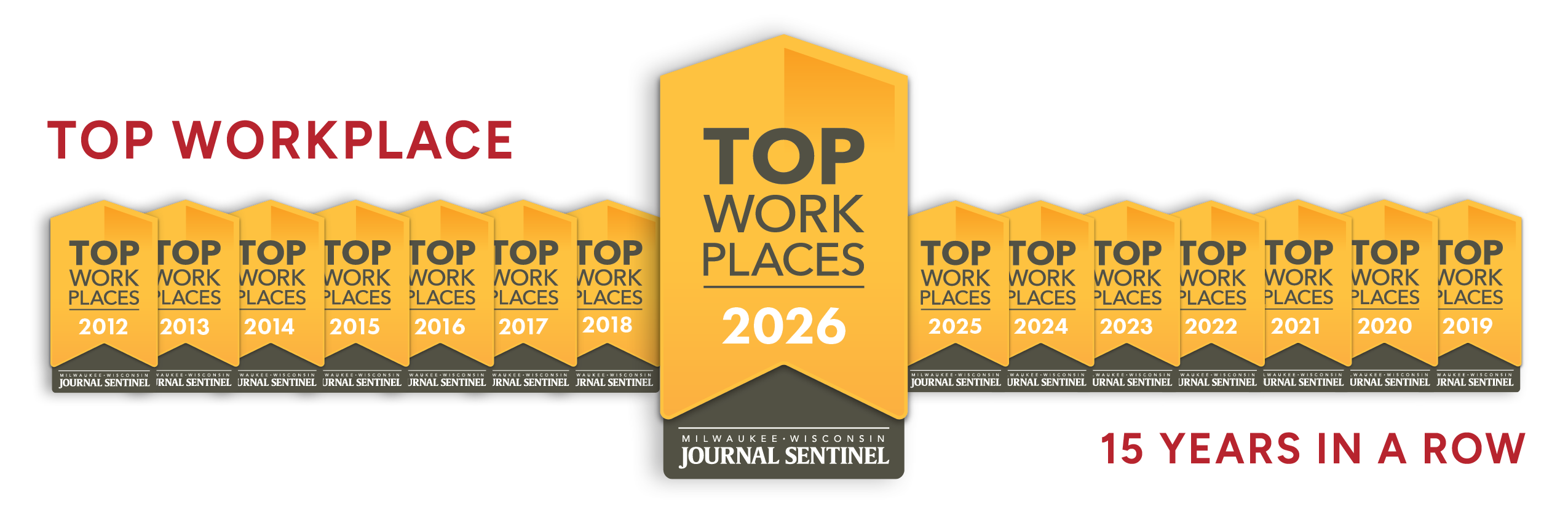 Top Workplace 15 Years in a Row — Milwaukee Journal Sentinel